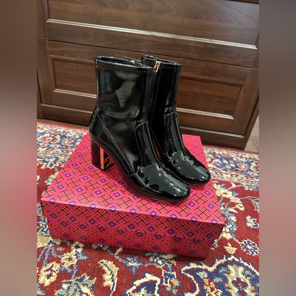 Tory Burch Shoes - Tory Burch Gigi Patent Leather Booties
